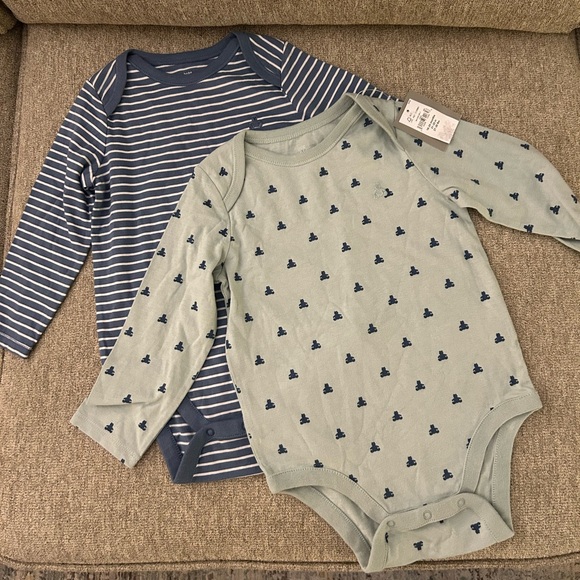 Baby Gap Blue and Green Patterned Bodysuit Set - Picture 1 of 3